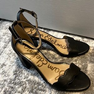 Black Sam Edelman odila ankle strap sandal heels size 8